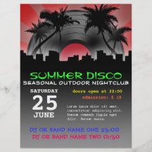 de vlieger van de de zomerdisco fullcolor folder