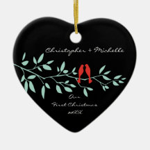 De Vogels van de liefde Ons Ornament van Eerste Ke