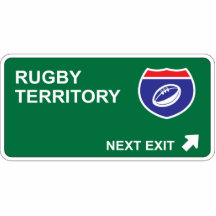 De Volgende Uitgang van het rugby Foto Uitsneden