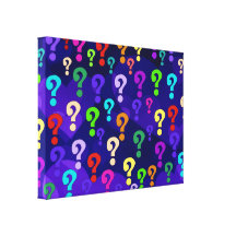 De Vraagtekens van de regenboog Gallerij Wrapped Canvas