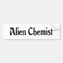 De vreemde Sticker van de Bumper van de Chemicus Bumperstickers