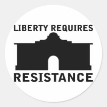 De vrijheid vereist Weerstand Ronde Stickers