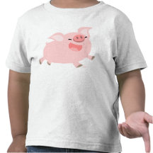 De vrolijke T-shirt van de kinderen van het Varken