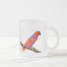 De vrouwelijke Papegaai Berijpte Mok van het Glas 