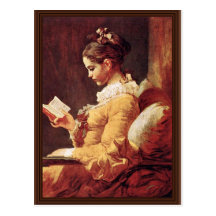 De Vrouwen van de lezing door Fragonard, Jean Hono Wenskaarten