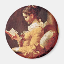 De Vrouwen van de lezing door Fragonard, Jean Hono Koelkast Magneetjes