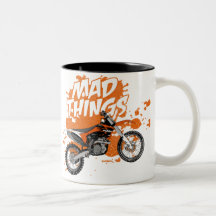 De waanzin van de motocross koffie bekers