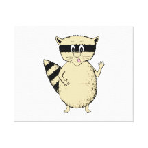 De Wasbeer van de cartoon Gallerij Wrap Canvas