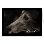 De weemoedige Liefde van de Windhond Wenskaart
