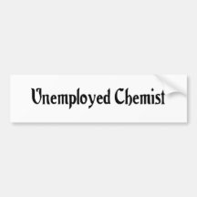 De werkloze Sticker van de Chemicus Bumpersticker