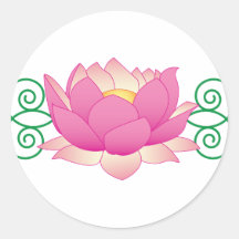 De Werveling van Lotus Ronde Stickers