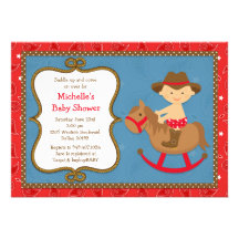 De westerne Uitnodiging van het Baby shower