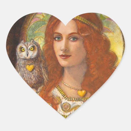 De wijze Keltische Uil en de Dame van Degenen Stickers