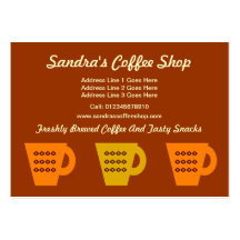 De Winkel van de koffie Visitekaart Sjablonen