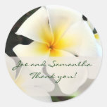 De witte Bloem Plumeria dankt u Sticker