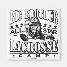 De Witte Helm van de Lacrosse van de grote Broer Koelkast Magneetje