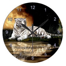 De witte Klok van de Muur van het Dierenvriend van Muur Klokken