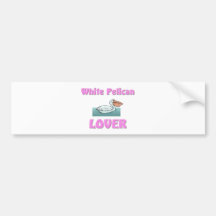 De witte Minnaar van de Pelikaan Bumperstickers