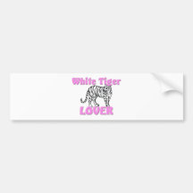 De witte Minnaar van de Tijger Bumperstickers