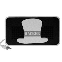 De witte Spreker van de Krabbel van de Hakker van  iPhone Speakers