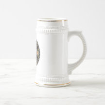 De witte Stenen bierkroes van het Bier JLTV Koffie Mokken