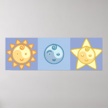 De yoga spreekt Baby: The Sun, de Maan & de Sterre Afdruk