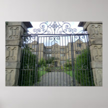 De Zaal van Eyam in Derbyshire, Engeland Print