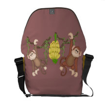 De ZAK van de BOODSCHAPPER van de RIKSJA van apen Courier Bags