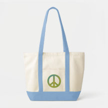 De zak van het bolsa met het teken van de Vrede Canvas Tas
