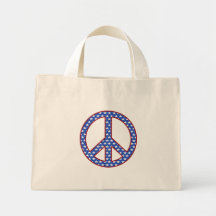 De Zak van het Bolsa van het Teken van de Vrede va Canvas Tas