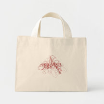 De Zak van Whimsy met Rode Werveling Draagtassen