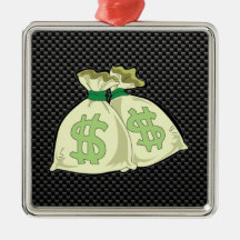 De Zakken van het geld; Glad Kerstboom Ornamenten