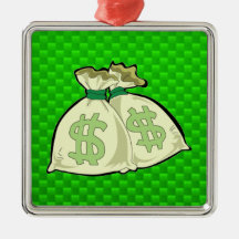 De Zakken van het geld; Groen Kerstboom Ornament