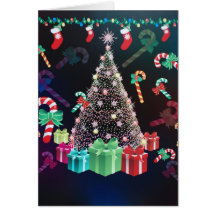 De zeer Mooie Verfraaide Kaart van de Kerstboom
