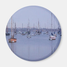 De Zeilboten van de Baai van San Diego Koelkast Magneetje
