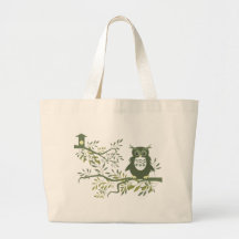 De Zitting van de Uil van de uil ~ op de Tak van d Draagtassen
