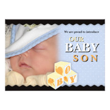 De zoete Aankondiging van de Jongen van het Baby v