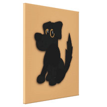 De zoetste Zwarte Hond Verpakte Druk van het Canva Stretched Canvas Afdrukken