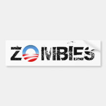 De Zombieën van Obama Bumpersticker