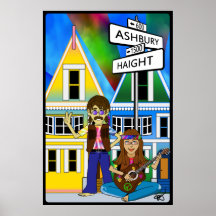 De Zomer van Ashbury van Haight van het Poster van