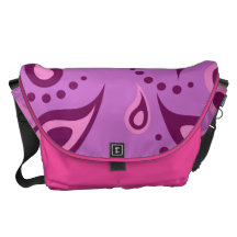 De zomer van liefdePaisley orchidee fuchsiakleurig Messenger Bags