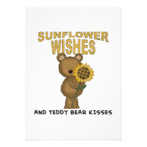 De zonnebloem wenst de Kussen van de Teddybeer Persoonlijke Uitnodiging