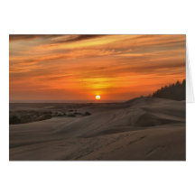 De Zonsondergang van de Duinen van Oregon Wenskaarten