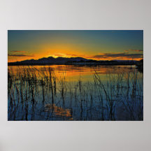 De Zonsondergang van Havasu van het meer Posters