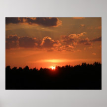 De Zonsondergang van Noord-Carolina Afdruk