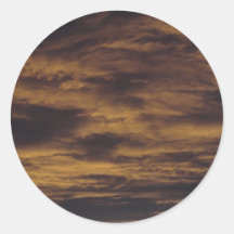 De zonsondergang van september ronde sticker