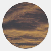 De zonsondergang van september ronde stickers