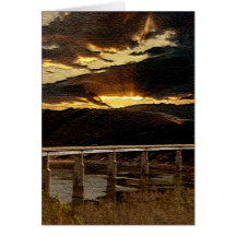 De Zonsopgang van de Brug van Californië Wenskaart