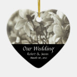 De zwart-witte BloemenHerinnering van de Gunst van Kerst Ornament
