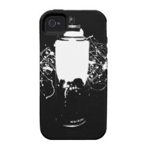 De zwart-witte Verf van de Nevel kan Art. ploetere Vibe iPhone 4 Cover